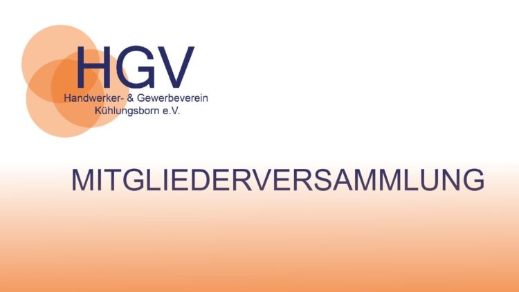 Mitgliederversammlung